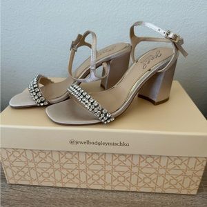Jewel Badgley Mischka Lori Block Heel Sz 5